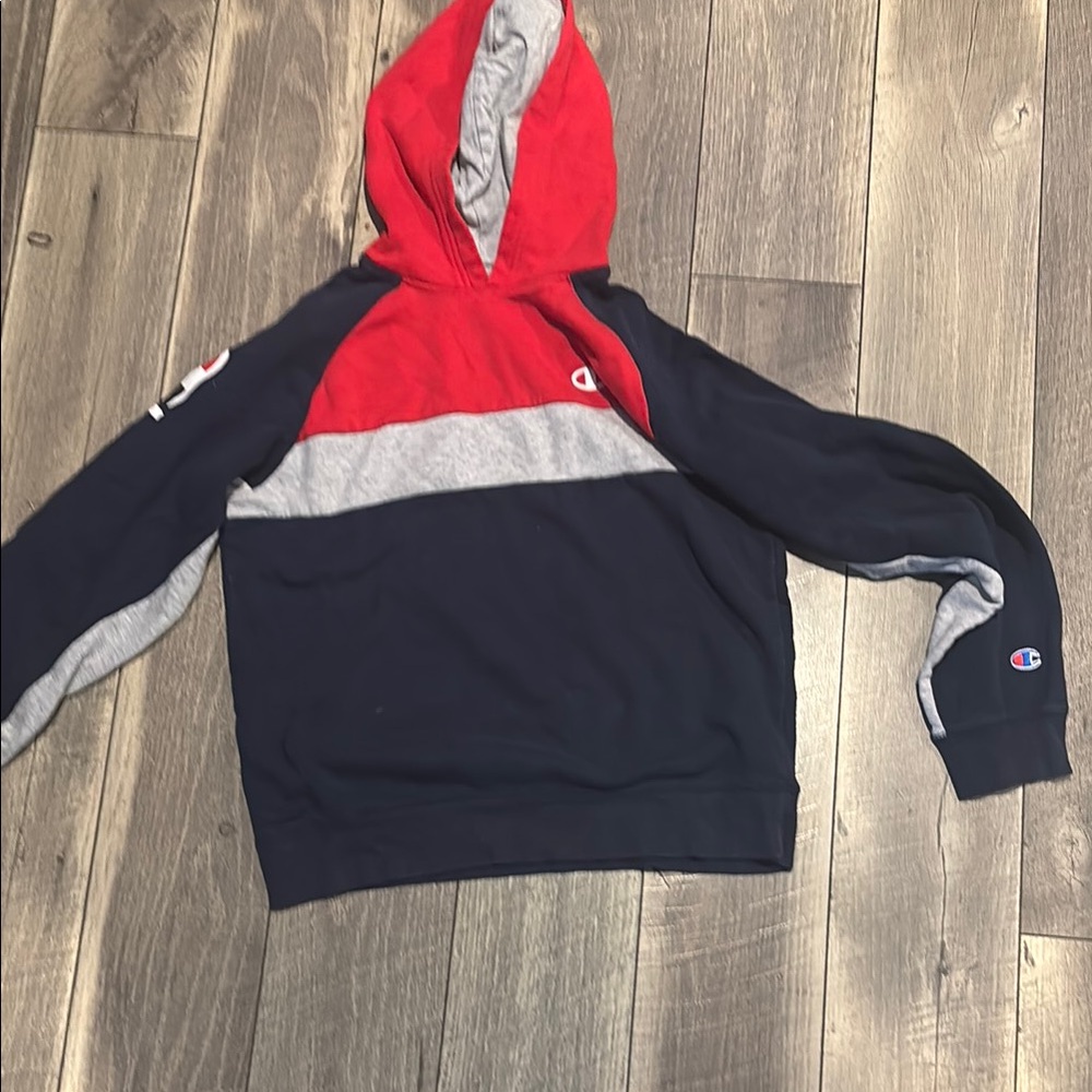 Champion Red and Navy Hoodie